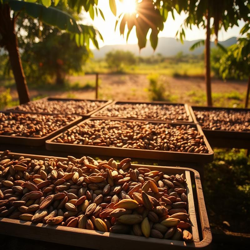 Cultivo de cacao en Arauca: productores cosechando mazorcas entre árboles de sombra